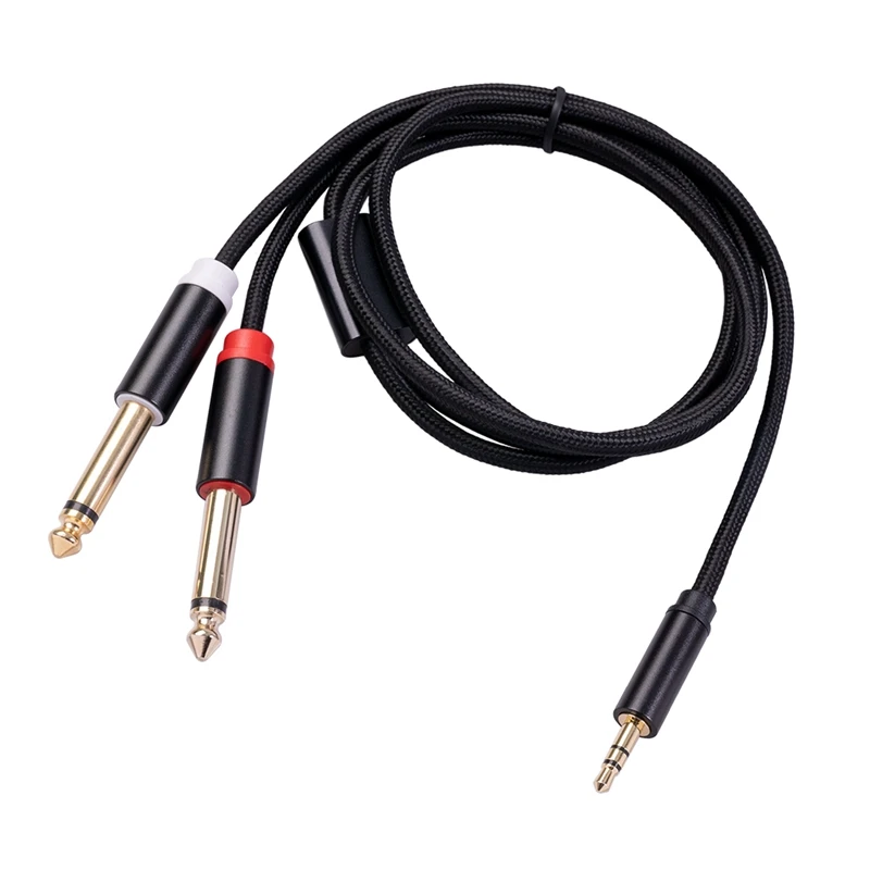 Audio Cable 3.5Mm To Double 6.35Mm Aux Cable For Mixer Amplifier DVD Player Speaker 6.5Mm 3.5 Jack Splitter Cable