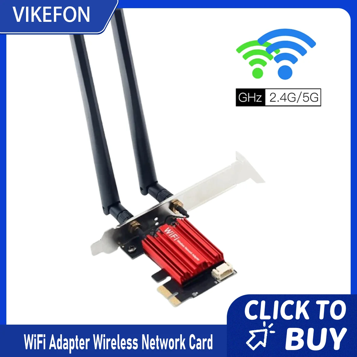 AC1200 WiFi 5 PCIE WiFi アダプタワイヤレスネットワークカード Bluetooth 4.0 デュアルバンド 2.4 グラム/5GHz 802.11AC デスクトップ Windows 7/8/10/11