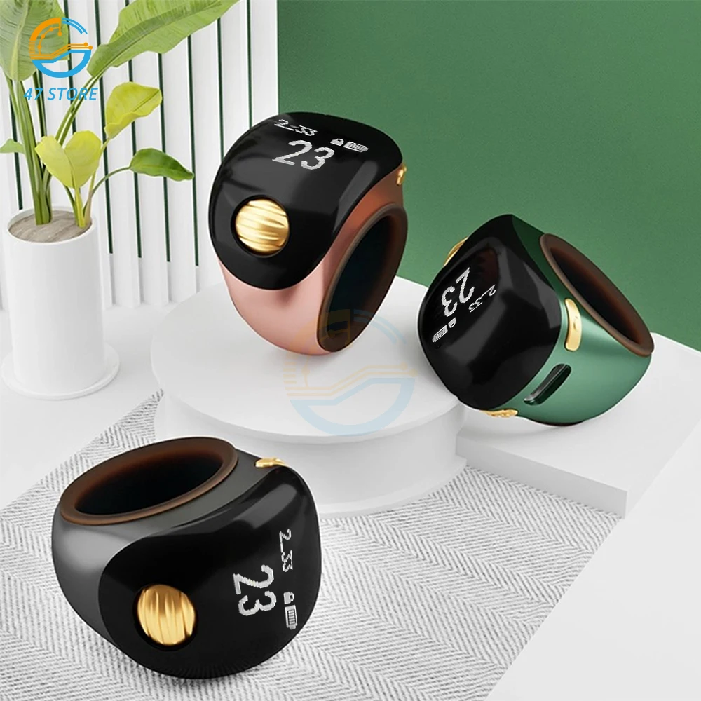 

75mah Smart Tasbih Tally Counter Portable Points Rechargeable Ring Ring Idea Tally Counter Smart Touch Tasbeeh Ring Counters