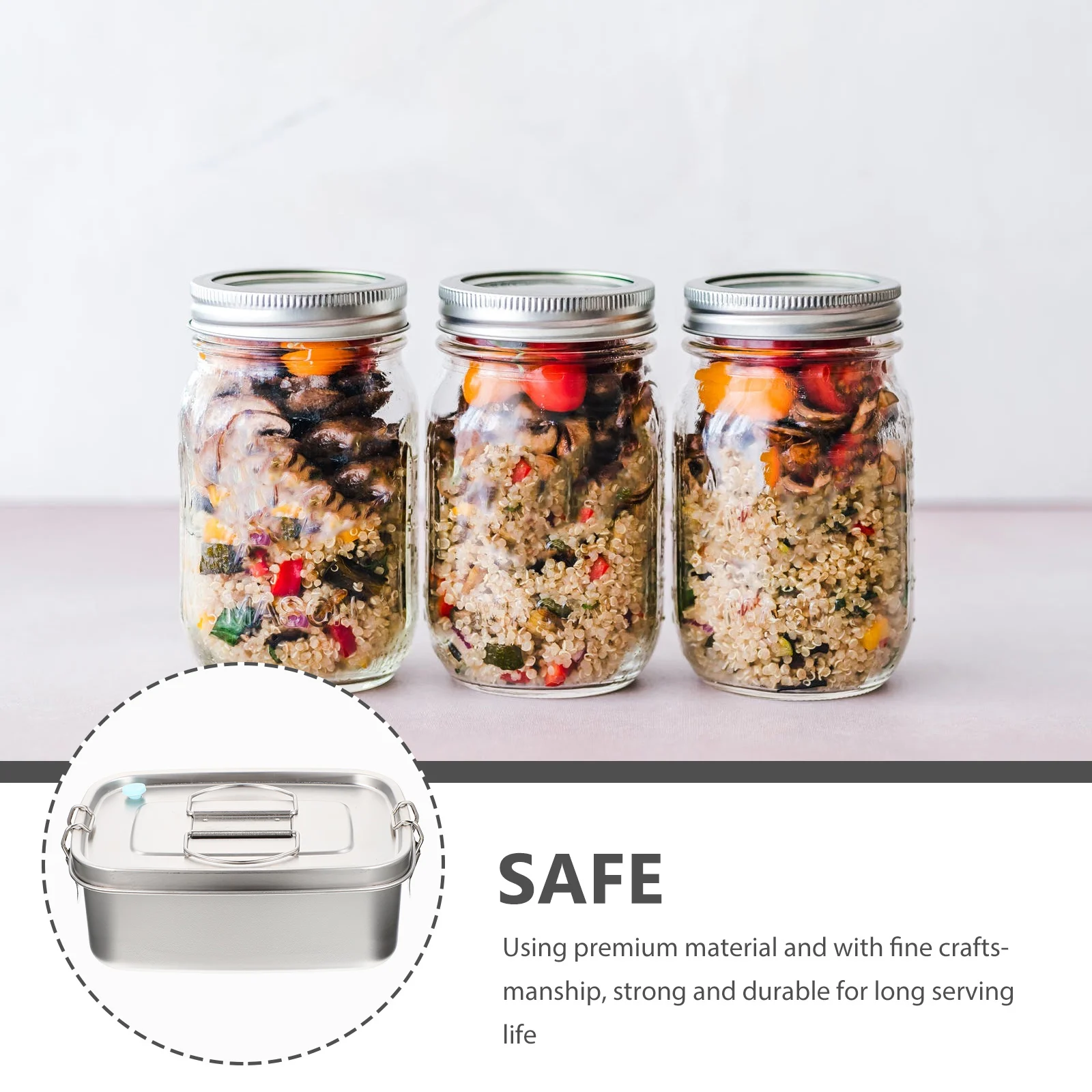 

Stainless Steel Bento Box 304 Premium Material Portable Lunch Container Neat Storage Home Outdoor Office Use Kids Adult