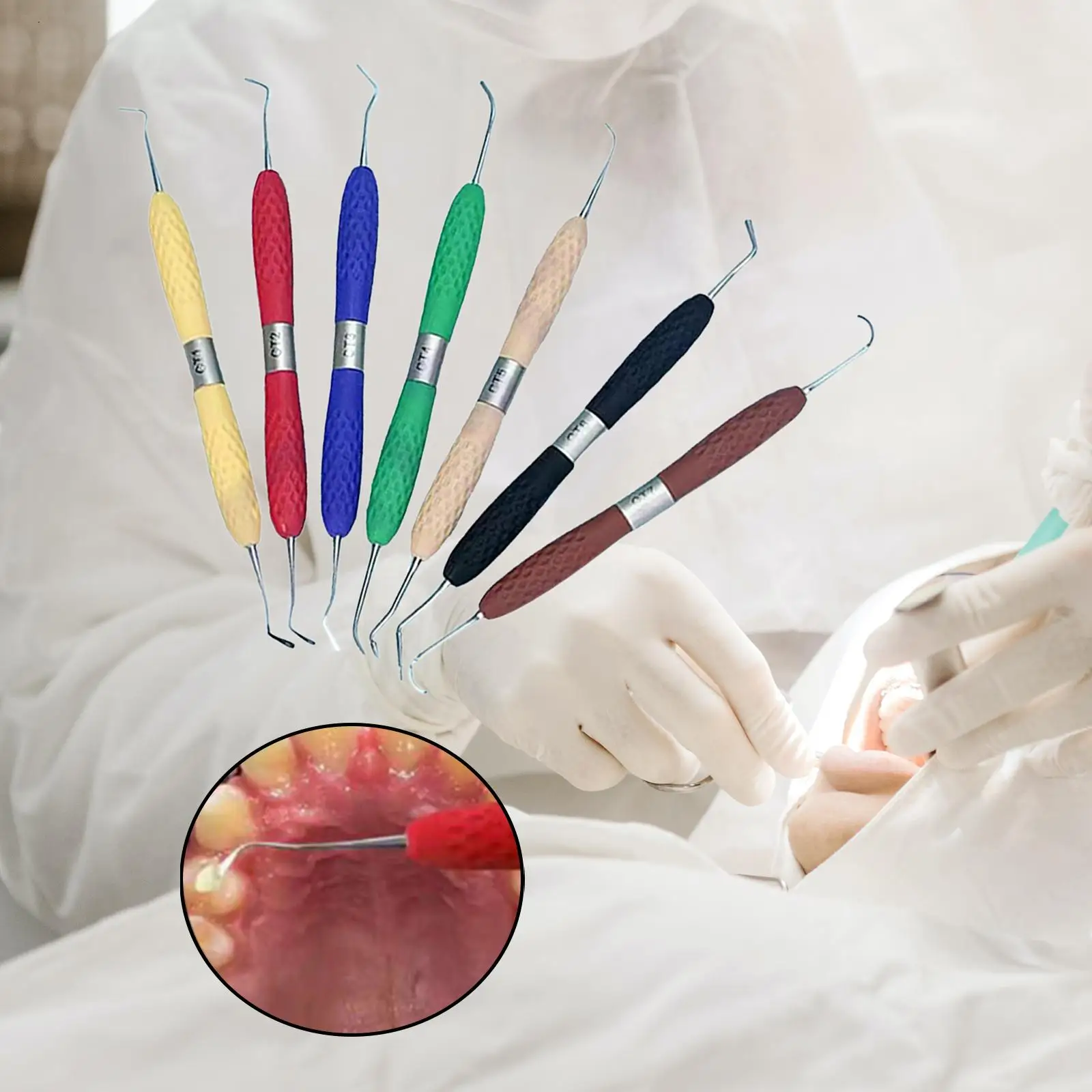 7x e Instrumento de llenado Relleno Mango grueso restaurador para