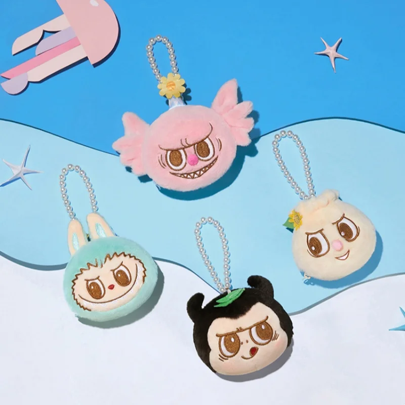 Collection de pendentifs en peluche Labubu The Monsters Party, figurine d'anime, sac à main à rabat amusant, cadeau de jouet d'anniversaire authentique, nouveau