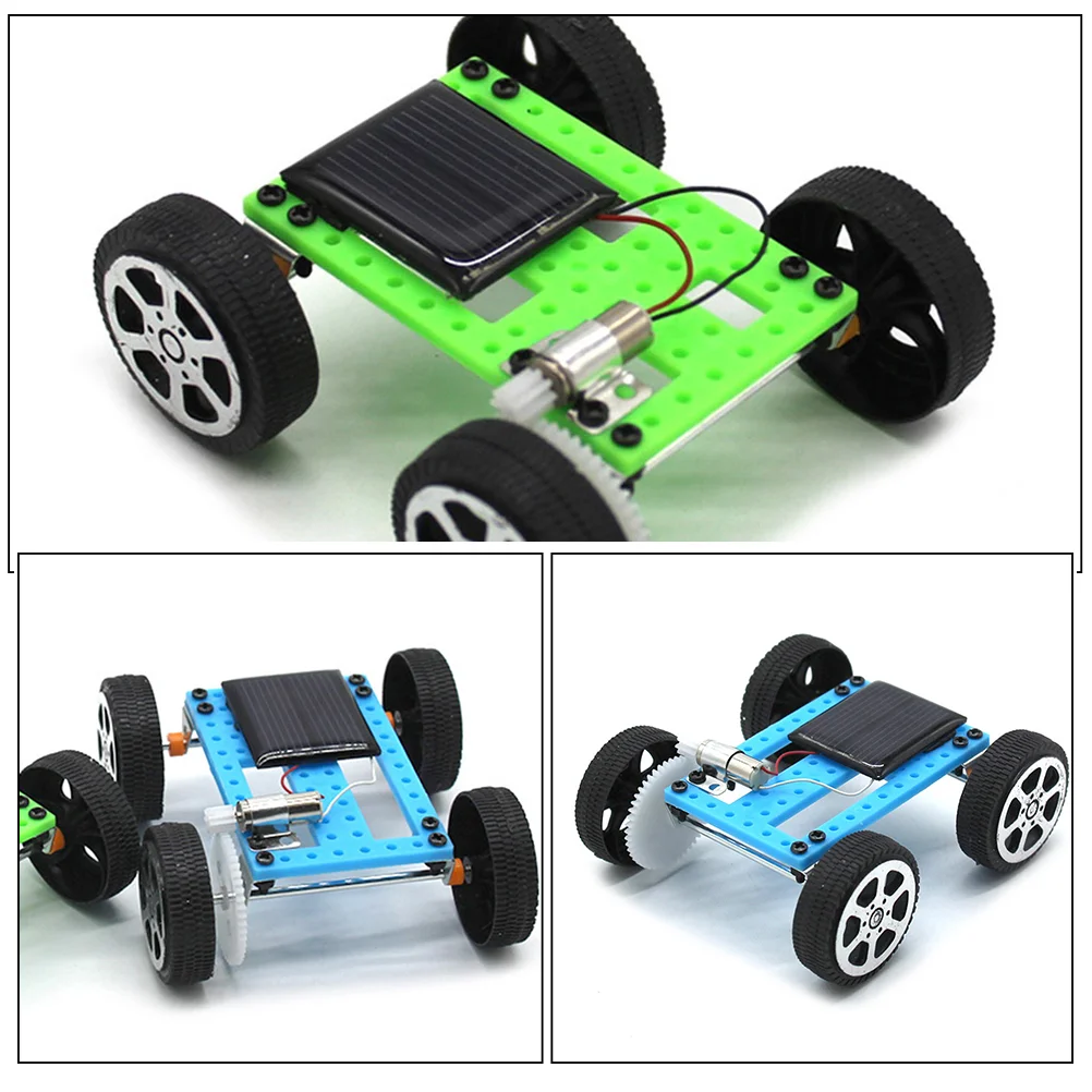 2pcs Educational Solar Car Model Kit Diy Science Experiment Toy Educational Solar Powered Car Model Making Kit Solar Powered Car