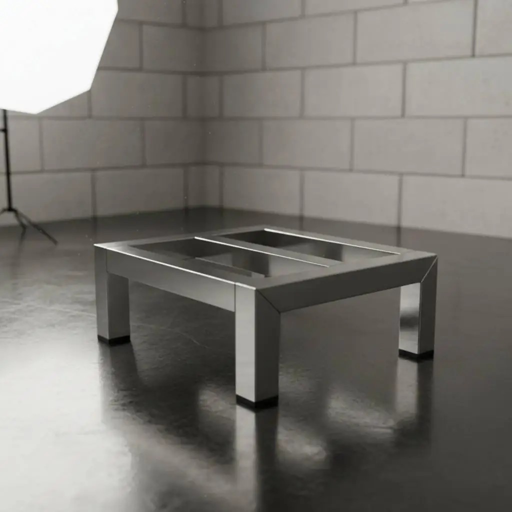 Commercial Stainless Steel Square Floor Rack Multipurpose Shelf Metal Storage for Restaurant Shop