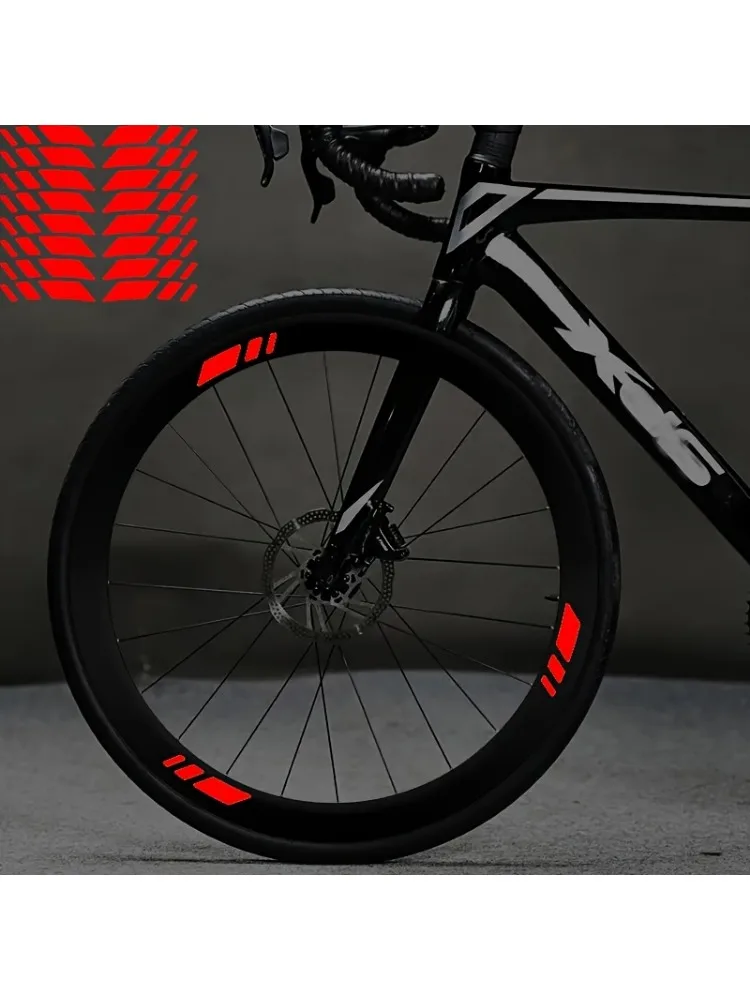 AliExpress NONE 16Pcs/Set Bicycle Wheel Hub Reflective Stickers, PVC Material Glowing Decor Stripes for MTB Rim Safety & Style