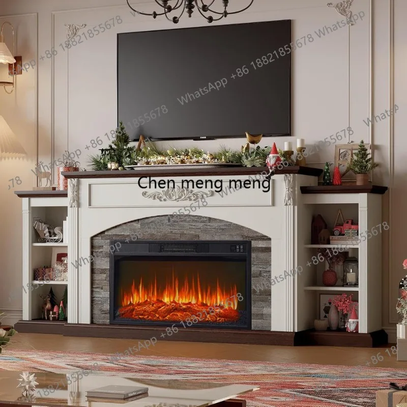 80 Electric Fireplace with Mantel, Fits TVs Up to 90, 30 Insert Heater, Living Room & Bedroom Entertainment Center