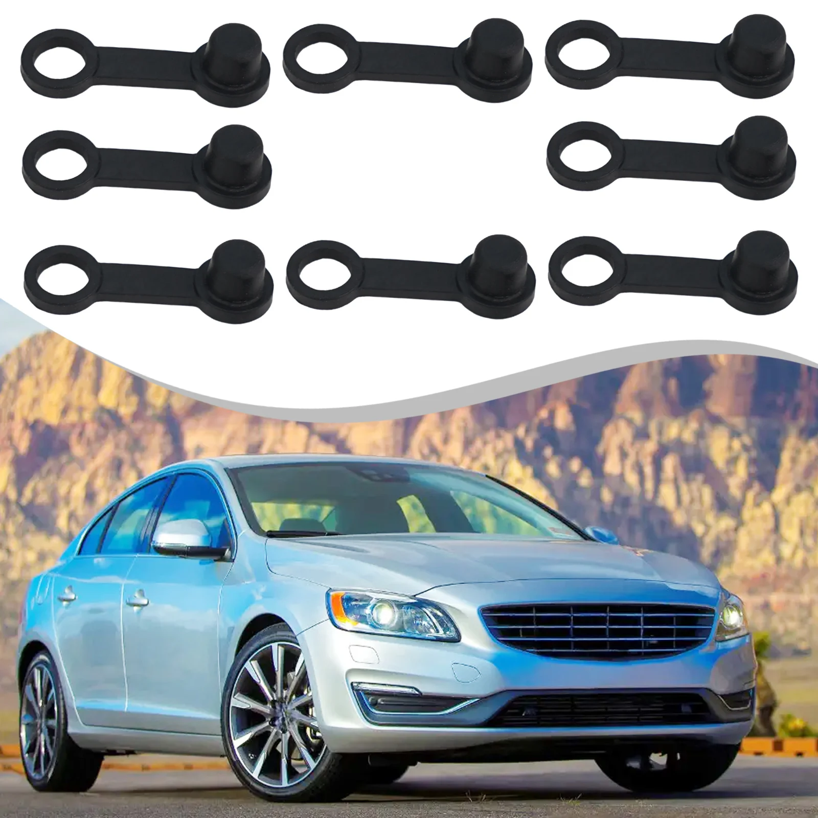 ユニバーサルブリードニップルキャップ、ATVブレーキスクリューキャップ、キャラバングリースキャップ、バイクゴム、耐久性と実用性、8mm、8個