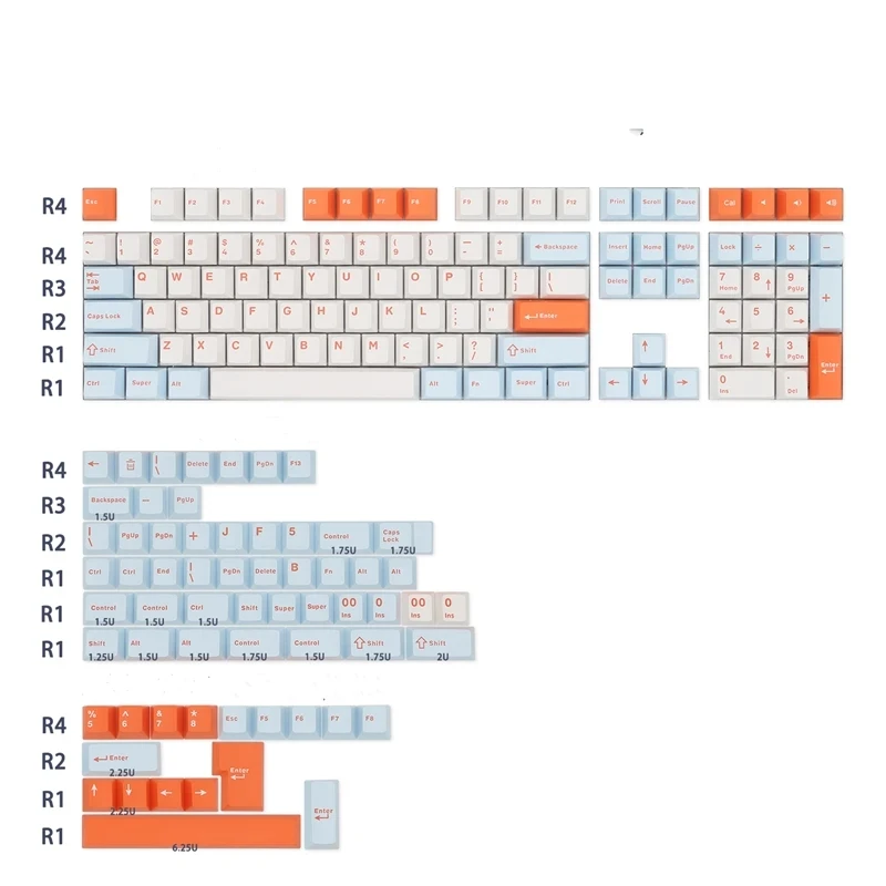 171 Kunci/Set GMK Salmon Keycaps PBT Topi Kunci Double Shot Keycap Profil Ceri dengan ISO Enter untuk Keyboard Mekanis