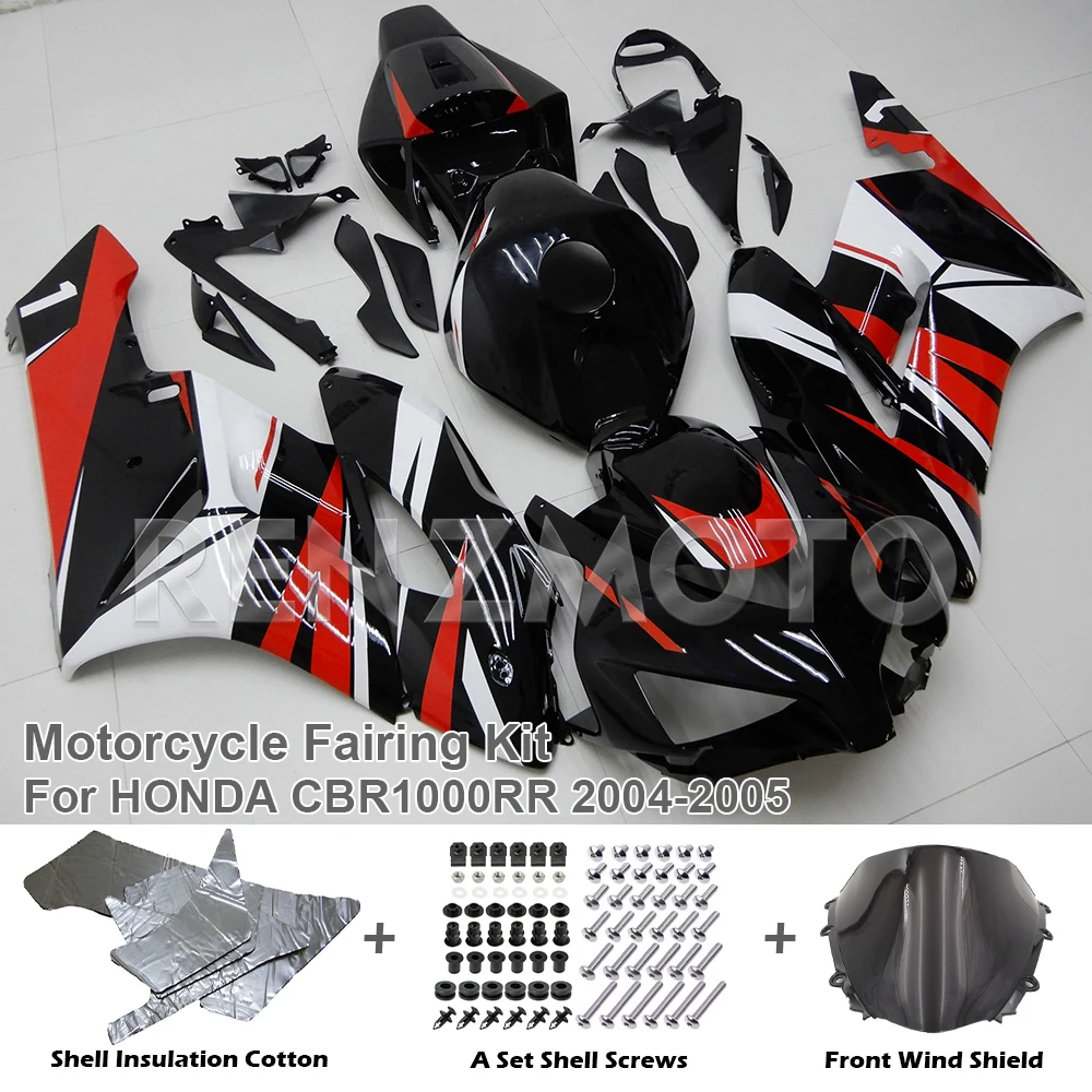 

Motorcycle Fairing Kit for Honda CBR1000RR 2004 2005 Body CBR1000RR 04 05 Injection 1000RR Advanced Cover Black Red