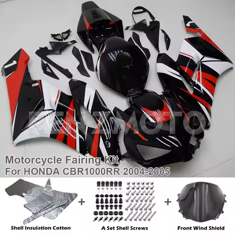 Motorcycle Fairing Kit for Honda CBR1000RR 2004 2005 Body CBR1000RR 04 05 Injection 1000RR Advanced Cover Black Red