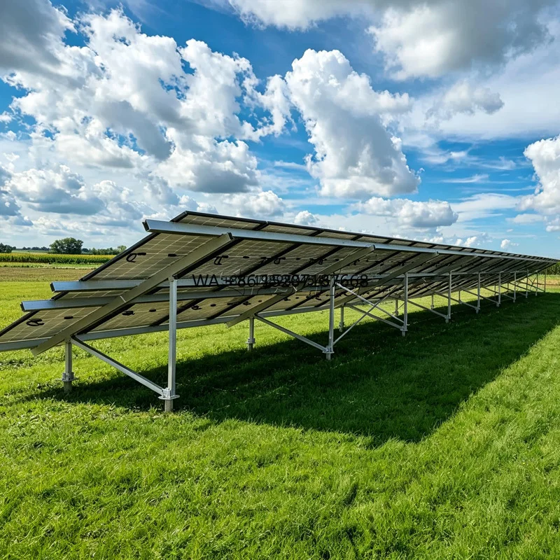 CE Commercial 2MW Aluminum Solar Ground Mounting Structure PV Panel Mounting System with Ground Screw