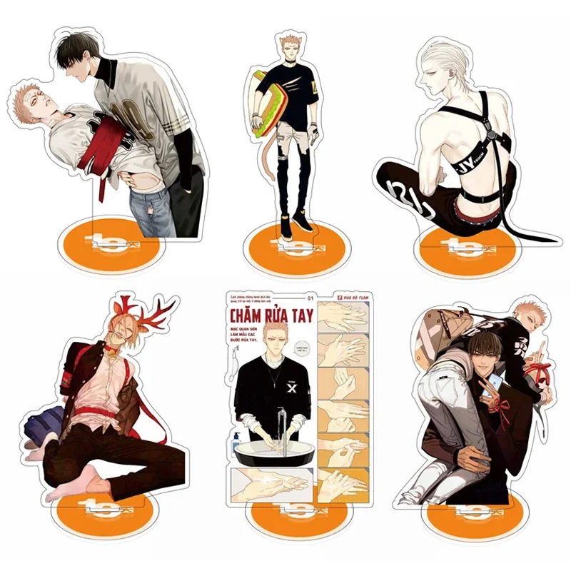 Anime 19 Days Acrylic Stand Figures Model Plate Desk Keychain Old Xian Mo Guanshan He Tian Jian Yi Desk Decoration Cosplay Props