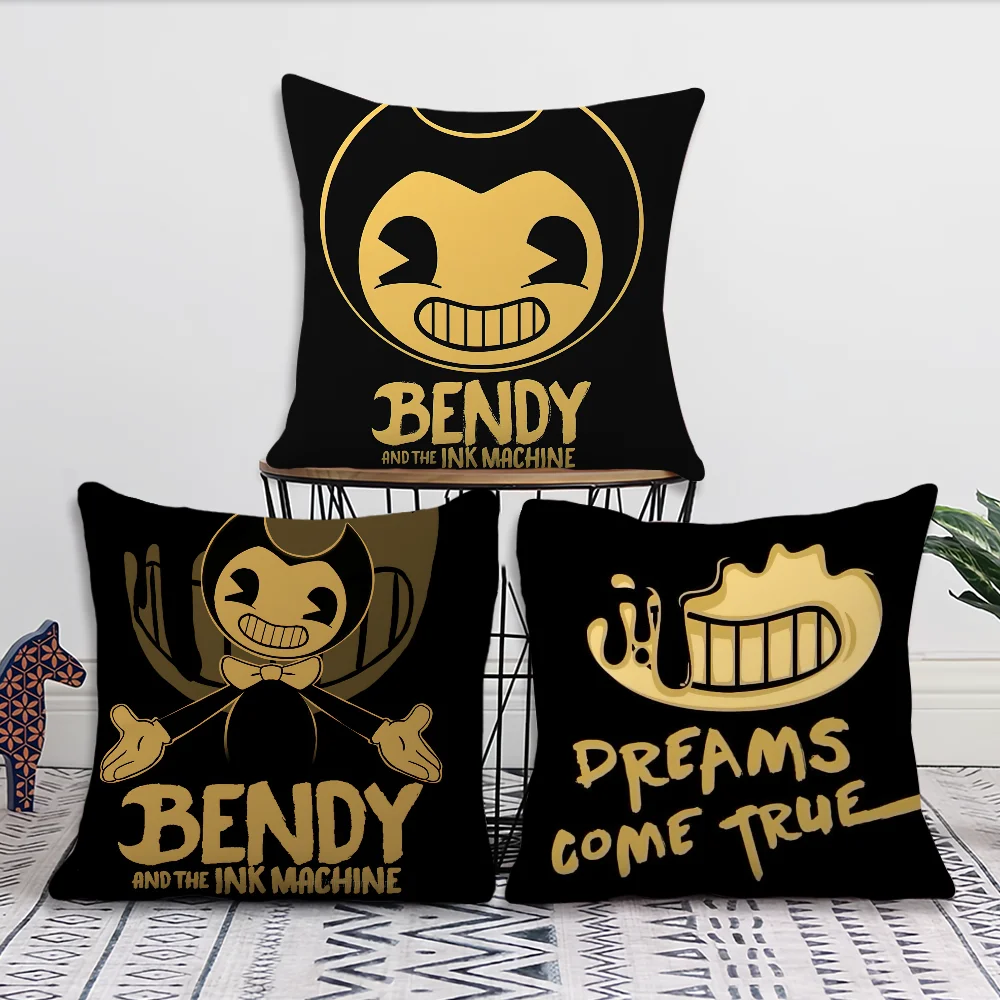 Cartoon B-Bendy Ink M-Machine Pillow Case living Room Home Sofa Office Shop Cover Printing Comfort Decoration Nordic Simplicity