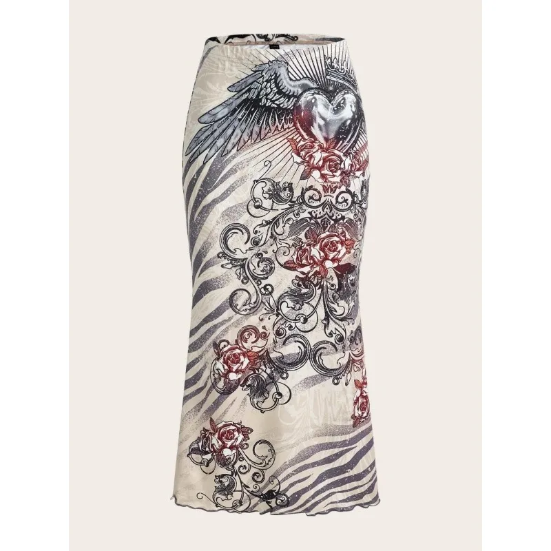 

Tinaa Y2k Flower Printed Skirts 2026 New Women A-line Vintage Fashion Evening Party Elegant Long Skirt Woman Clothes 194786