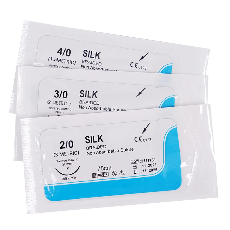 5 قطعة خياطة الأسنان إبرة جراحية للأسنان موضوع طبي خياطة الممارسة الجراحية عدة مظاهرات التدريس 2/0 3/0 4/0