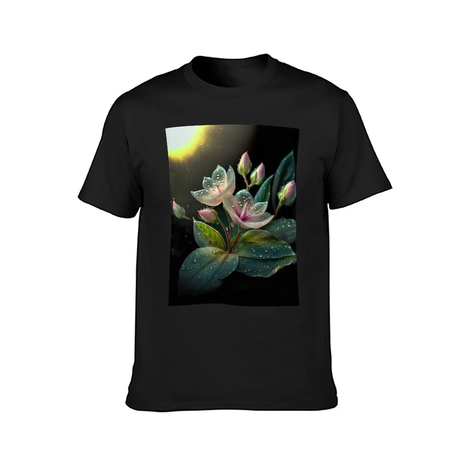 Flowers under the Sun T-Shirt funnys blacks anime clothes oversized t shirt men