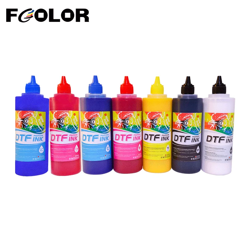 Fcolor DTF Ink 250ML PG2009 DTF Transfer Ink for Epson XP600 L1800 L8050 DTF Printer Heat Transfer Printing Ink C M Y BK LC LM W