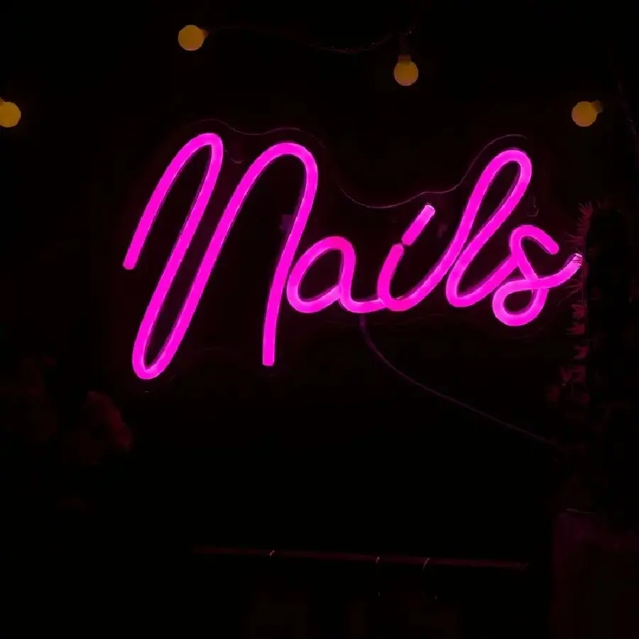 Nails Neon Signs for Wall Decor Led Signs Suitable for Nail Salon Christmas Birthday Party Gift Lights Unique Gift for Lover