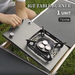 IGT Gas Stove 7500W Igt Burner Plate Stainless Steel Igt Gas Burner Desktop Stove 3 Burner Barbecue Grill Camping Brazier Stove
