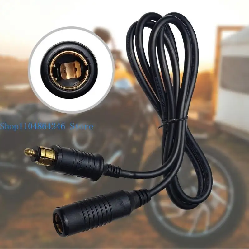 652F 300cm Motorcycle Power Cable for Din Plug Motorbike Adapter Cord