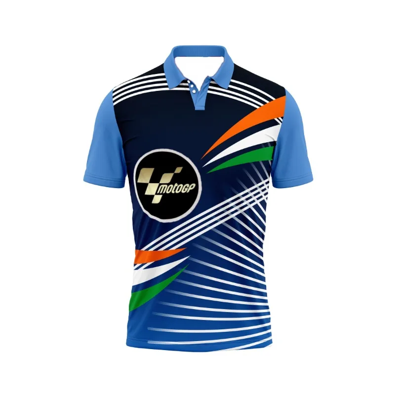 

Summer Men's Motorcycle Riding 3D Printed Quick Drying T-shirt, Short Sleeved Sports Shirt, Fashionable Football Polo Shirt