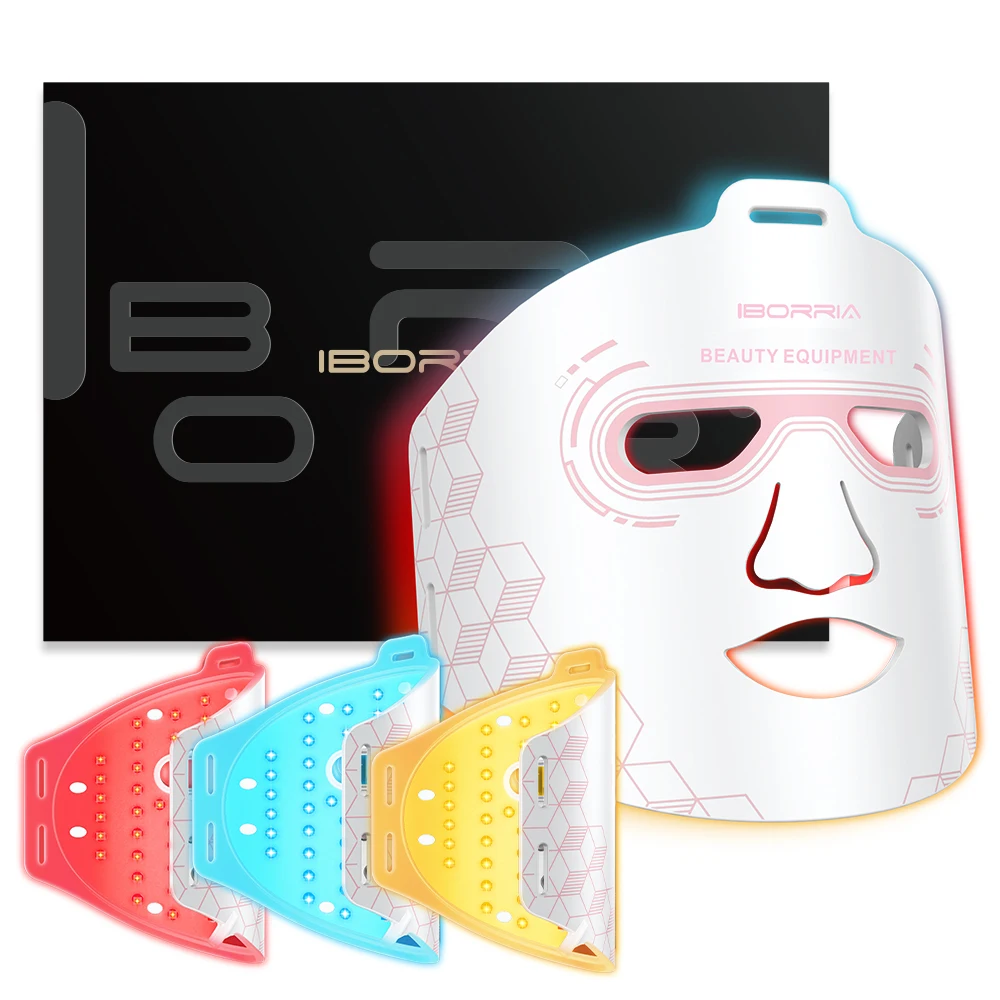 Near Inf-rared Light 4 Colors Led Face Mask 630nm 850nm Led Facial Bea-uty Mask