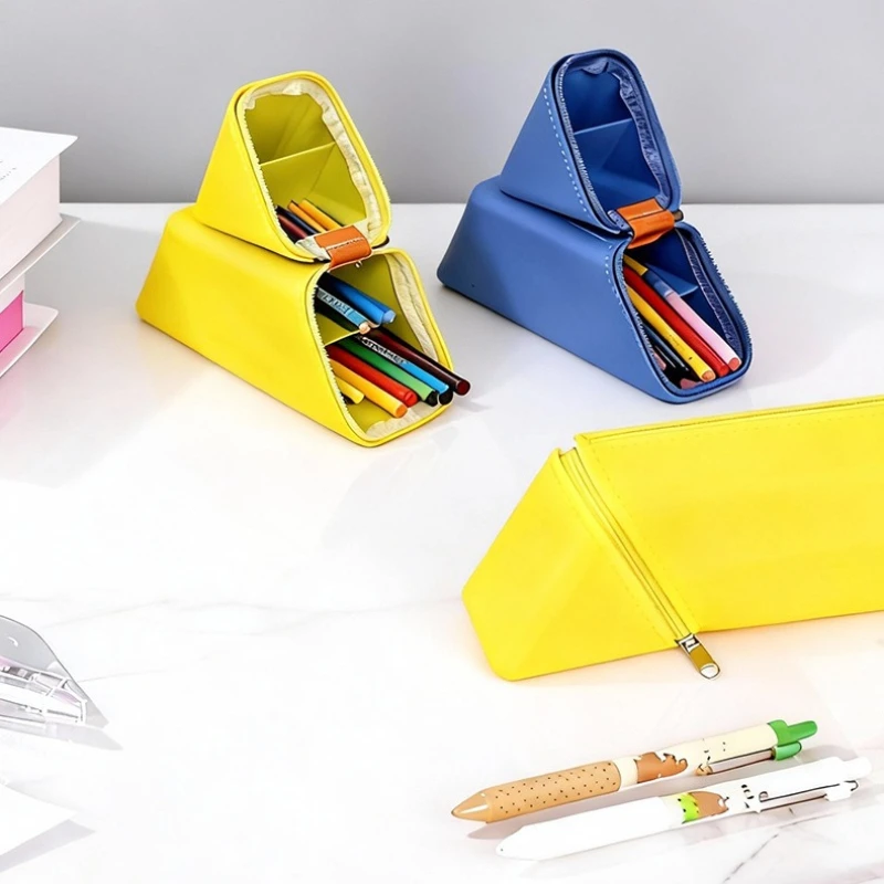 Foldable Silicone Pen Holder-Large Capacity Expandable Pencil Cup for Desk, Study & Office, Portable Gift for Students/Teachers
