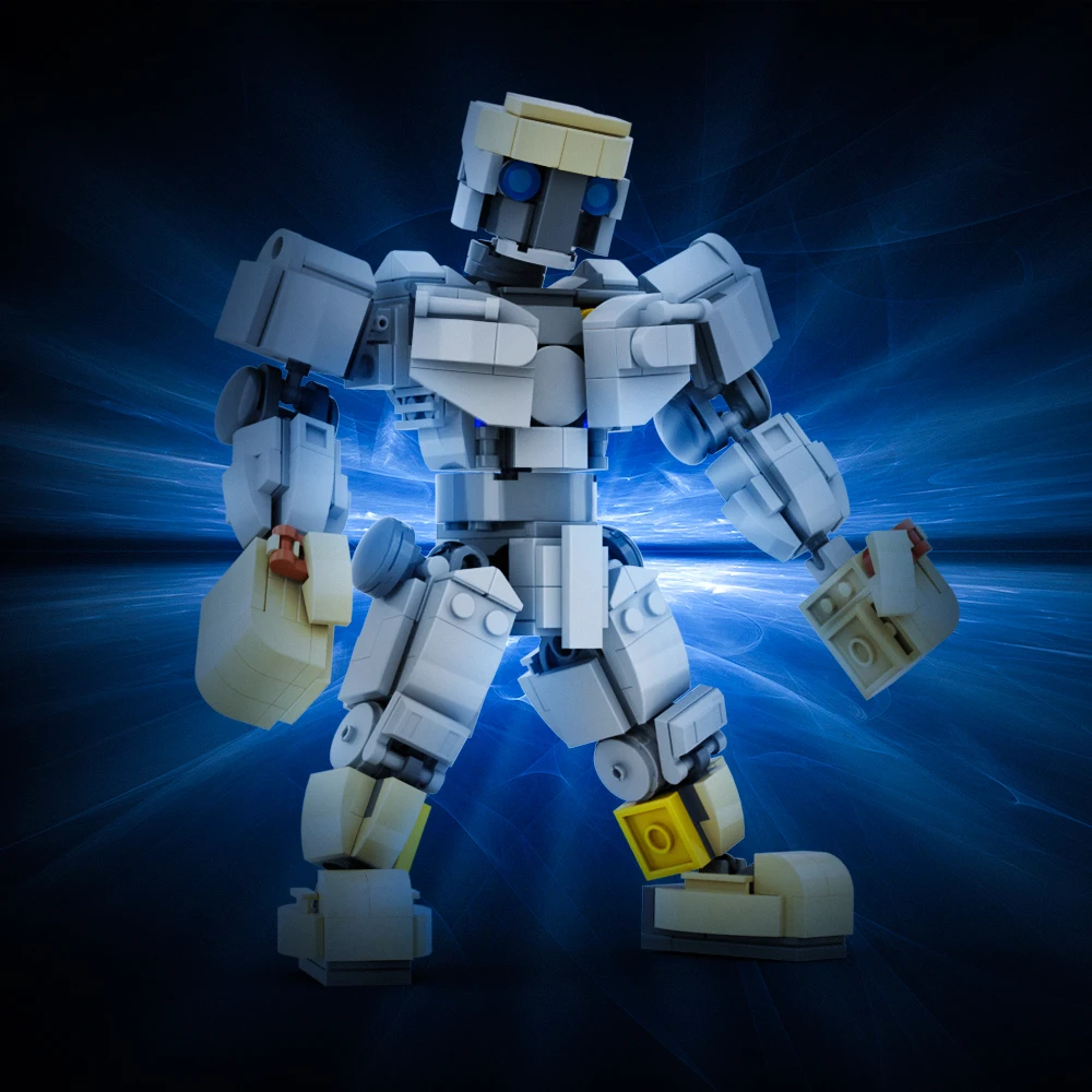 Moc máquinas de aço robô modelo blocos de construção conjunto mecha de alta tecnologia para átomo inteligência tijolos brinquedos crianças presentes de aniversário
