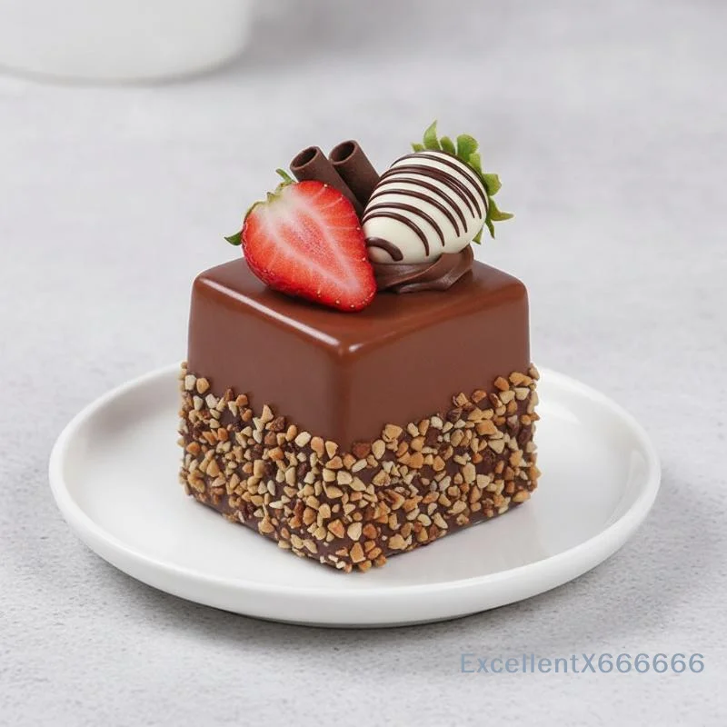 1Pc Simulation Fruit Cake Fake Food Model Lifelike Artificial Biscuit Decor for Food Vlog Shooting Home Kitchen Ornament