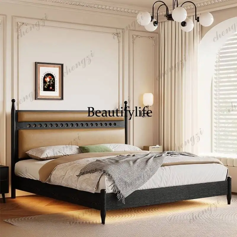Cheap Australia Double Bed Soft European Decor Wooden Japanese Double Bed Luxury Modern Storage Cama Queen Bedrooms Furniture