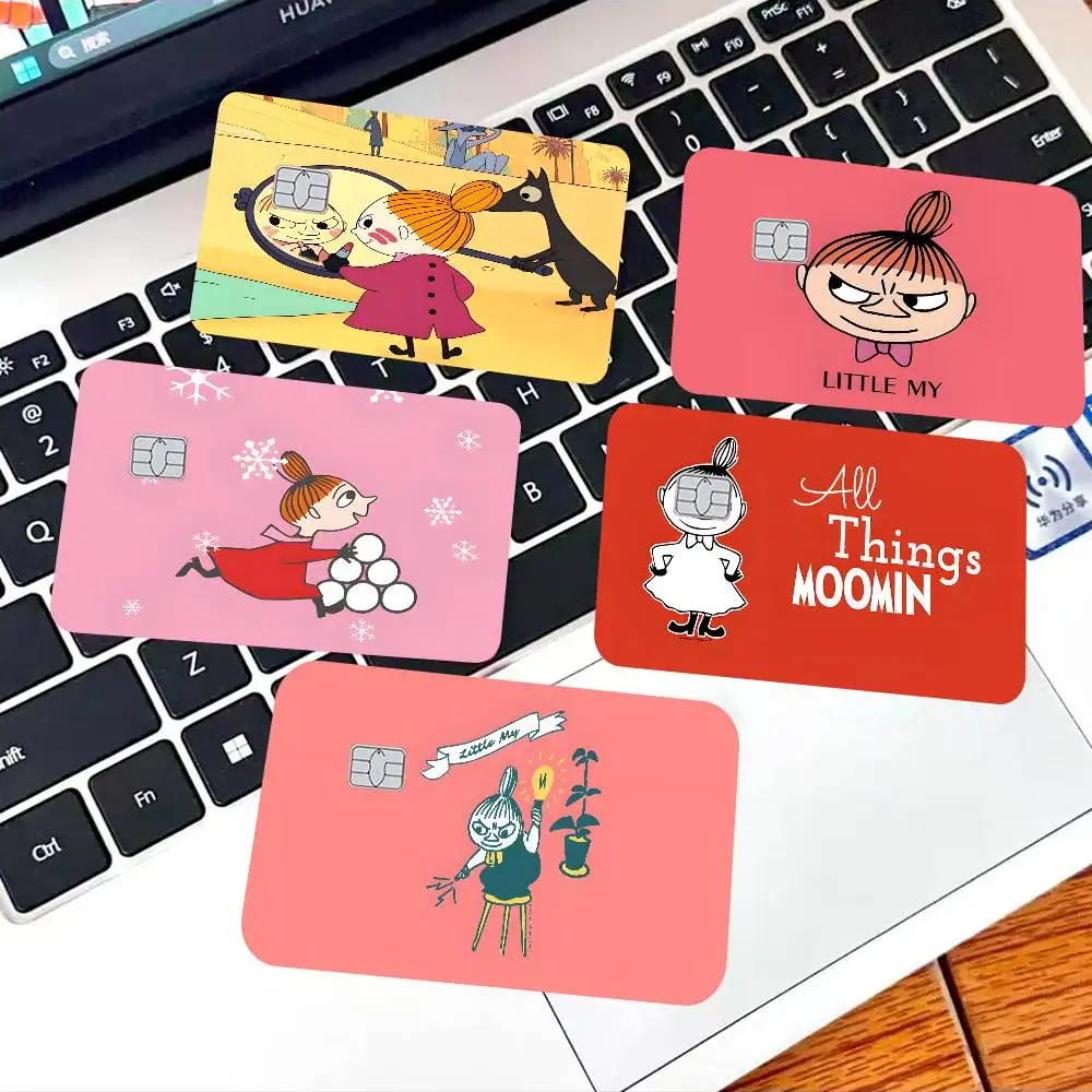Anime L-LittleS M-My Cartoon Credit Card Skin Stickers for Bank Card Bus Metro Card Sticker Waterproof Women Gift