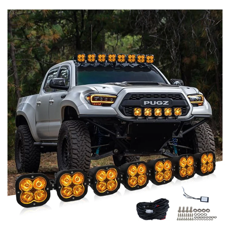 

RGB 42 Inch DRL 4x4 Car Linkable Spot 5 Inch Working Light Fog Pod Driving Off-road off Road Led Light Bars for Car