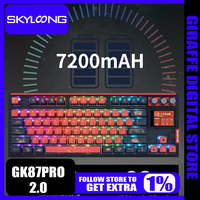 Skyloong GK87 Pro 2.0 Mechanical Keyboard RGB Customize Screen Tri Mode Wireless Gaming Keyboard Hot Swap Gasket Pc Gamer Gift