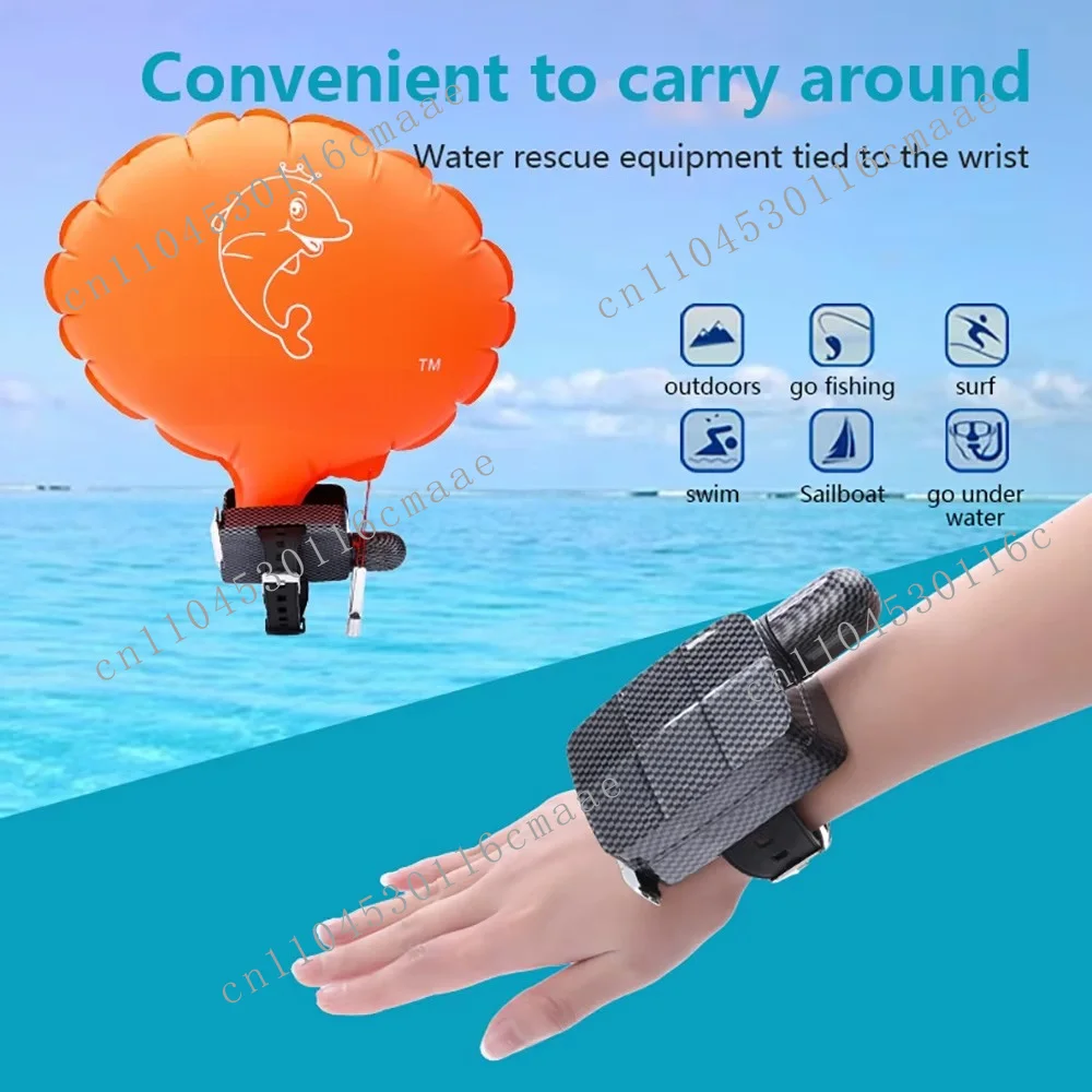 Portable second-generation wrist life-saving bracelet, float swimming inflatable self-rescue anti-drowning life-saving bracelet