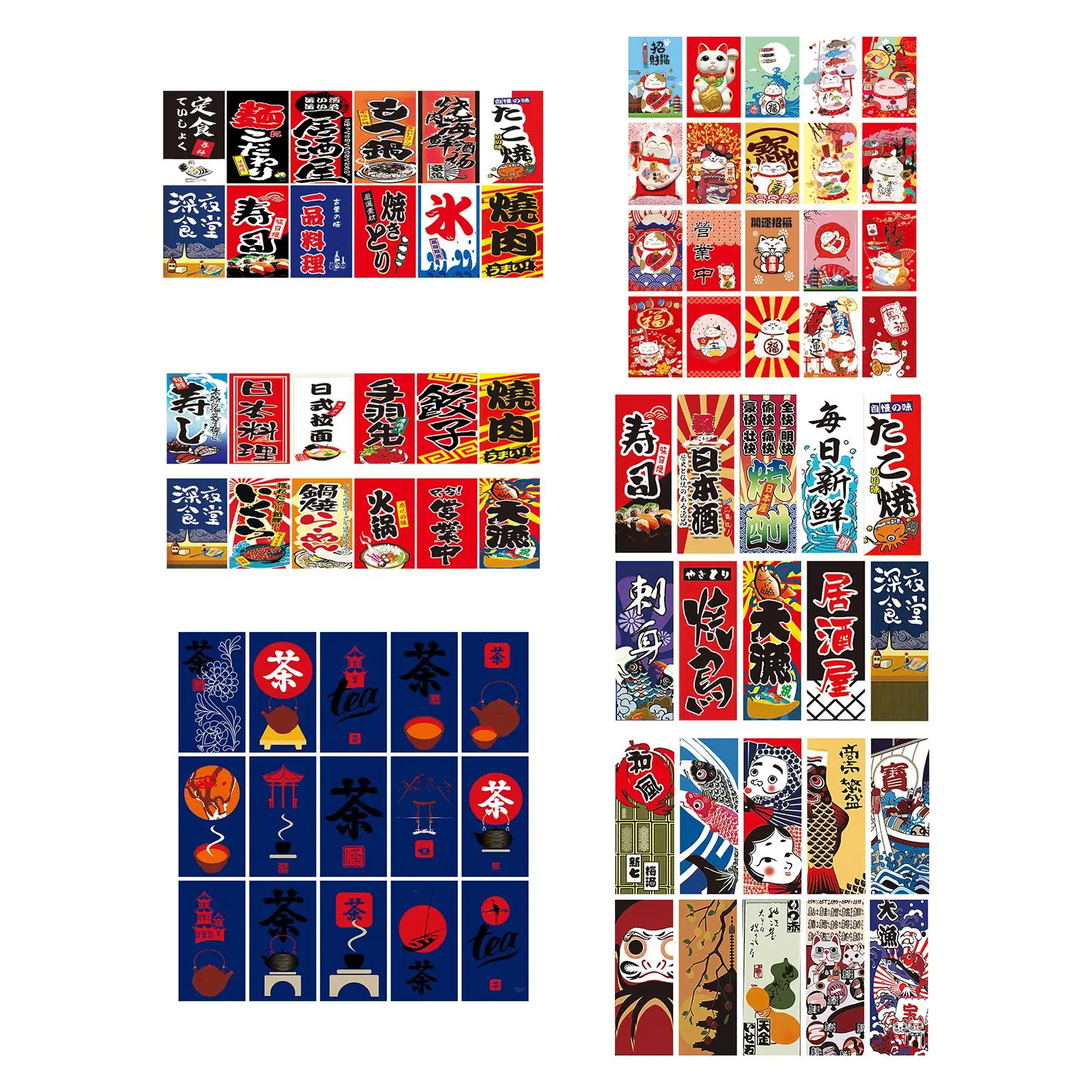Japanese Party Decoration Hanging Flags Polyester Fabric Banner Pennants for Restaurant Shop House