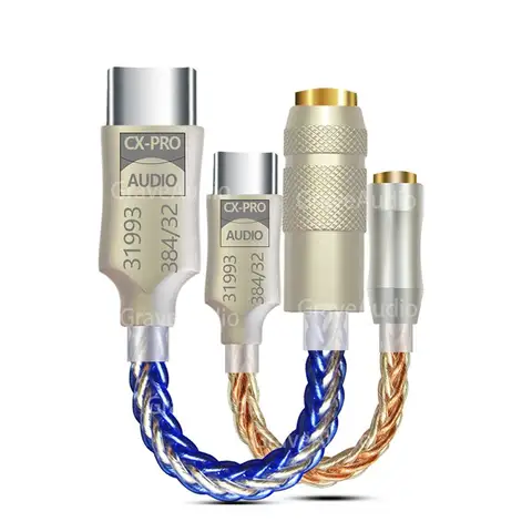 GraveAudio DA06 CX31993 HiFi USB DAC Type C To 3.5mm Headphone Amplifier Audio Decoder IEM AMP Mobile Phone Adapter