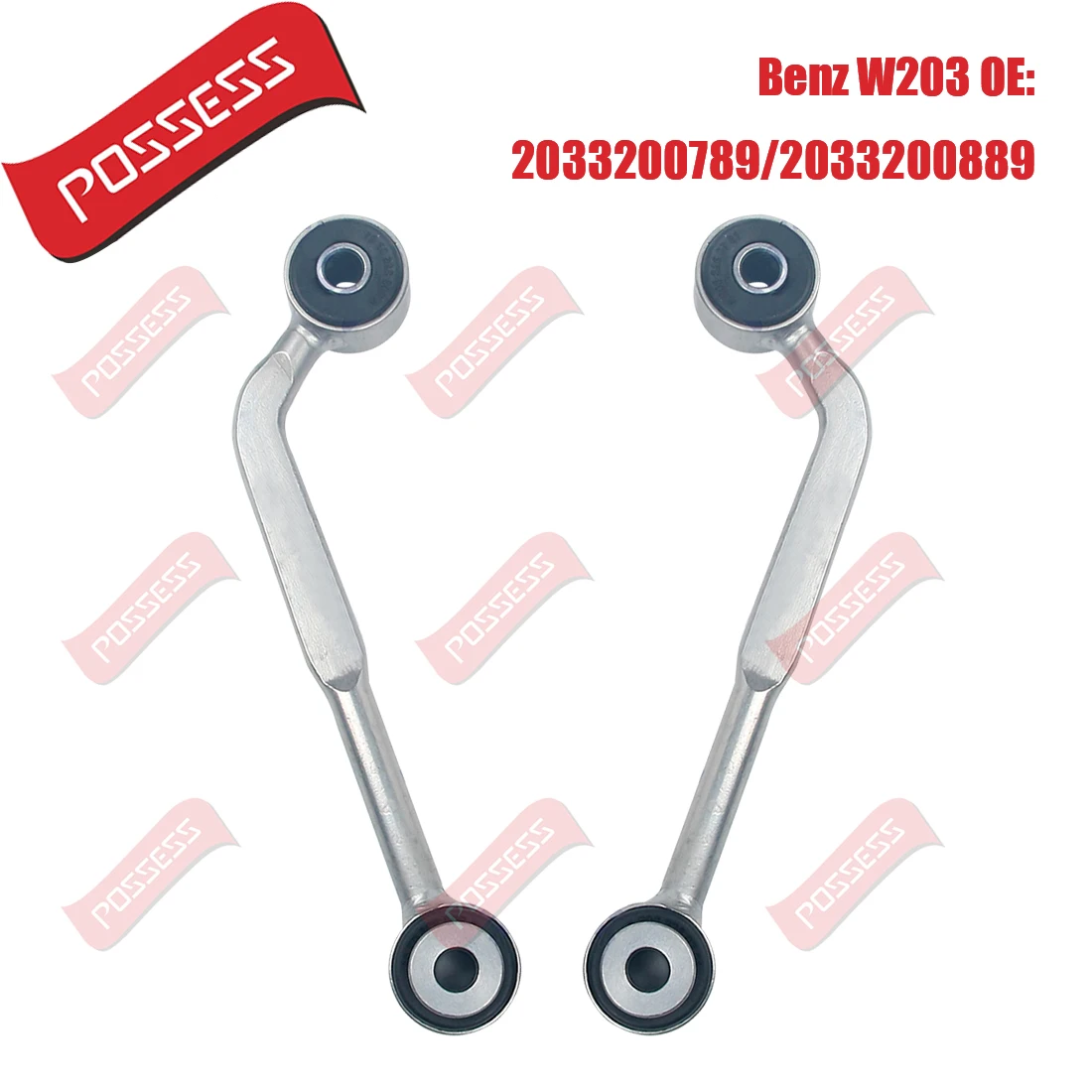 A Pair of  Rear Axle Sway Bar End Stabilizer Link Ball Joint For Mercedes Benz C-Class W203 CL203 CLK C209 SLK R171