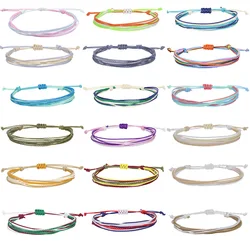 Women Man Friendship Couple Bracelet Woven Multilayer Handmade Braided Rope Weave Hand Strap Bangle Charm Jewelry Accessories