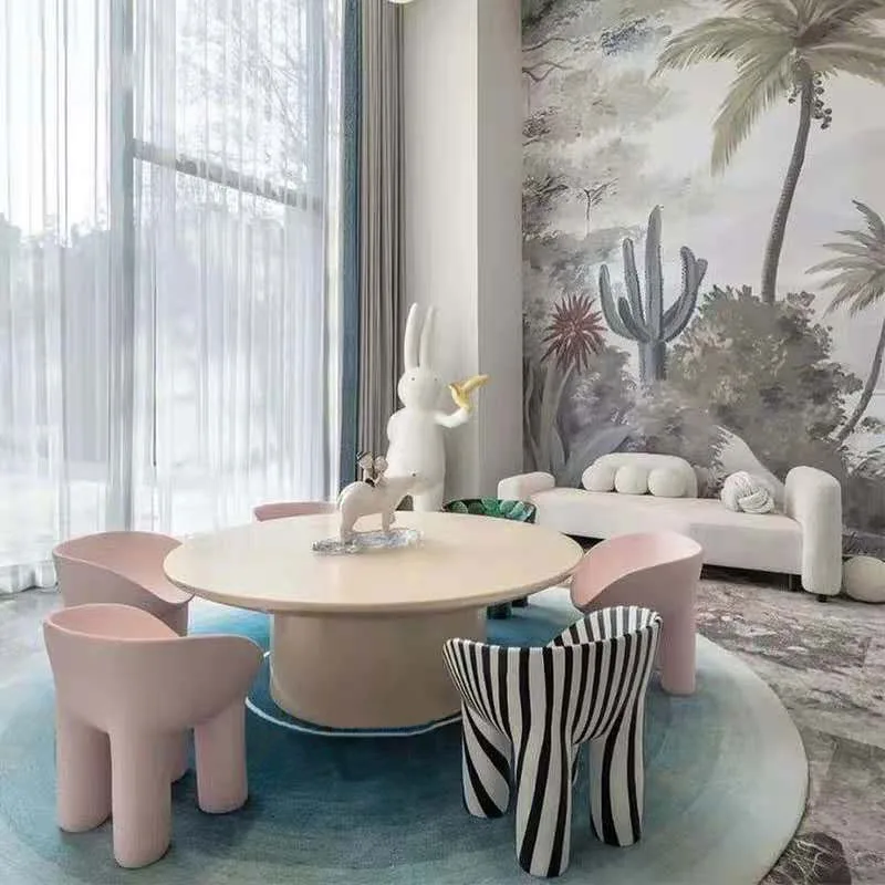 Sofa stool, shopping mall stool, model room fiberglass seat