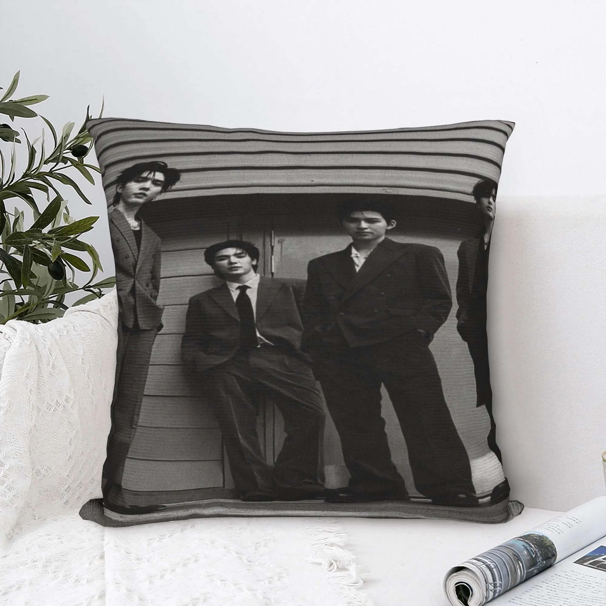 JASP.ER Group Pillow Cover  Square Cushion Cover Vintage Pillow Case For Sofa Couch Bed Living Room