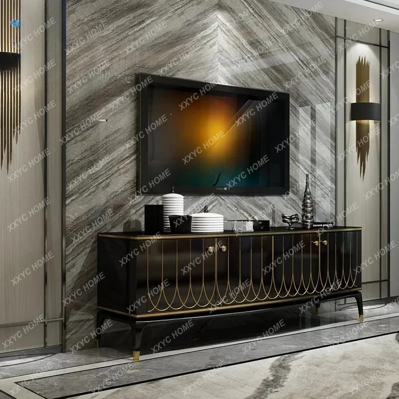 American audio-visual cabinet Post-modern light luxury living room TV cabinet Italian decorative cabinet