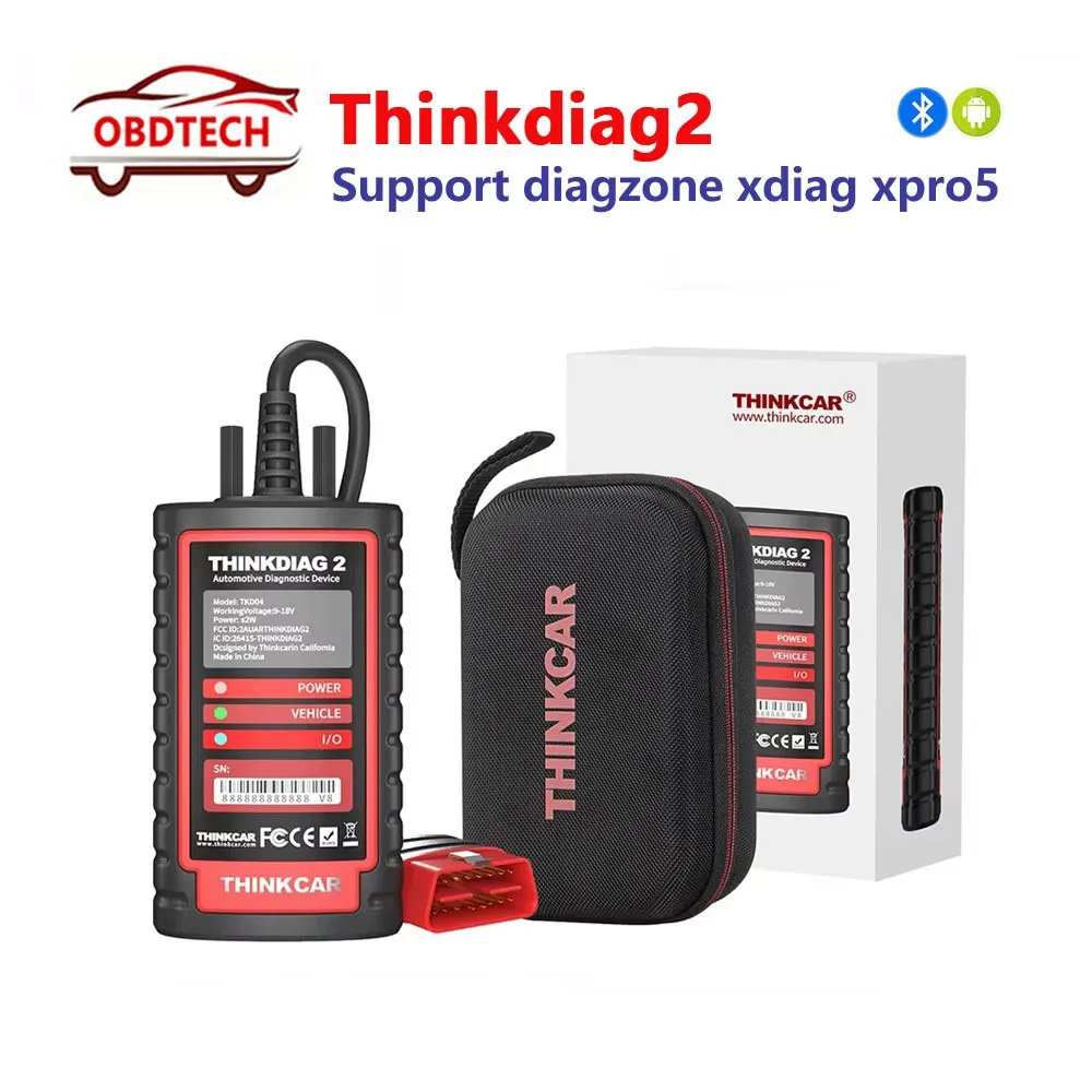 

2025 ThinkDiag2 Car Diagnostic Tool: OBD2 Code Reader, ECU Reset, Live Data Monitoring, 4-in-1 Functions, Works with All Vehicle