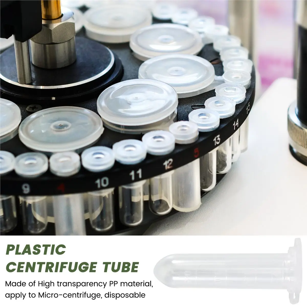A74U 500Pcs 2Ml Micro-Centrifuge Tube Test Tube Vial Clear Plastic Vials Container Snap Cap for Laboratory Sample Storage
