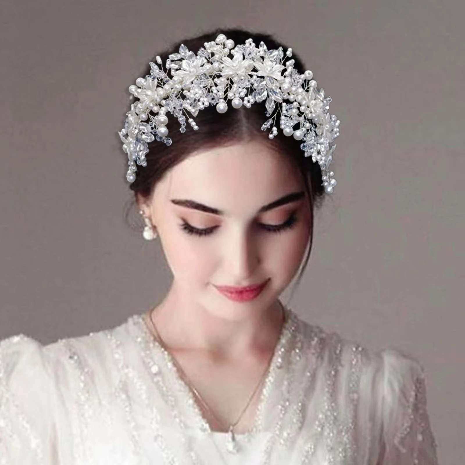 DZ023 หรูหรางานแต่งงาน Headpieces คริสตัลเจ้าสาวตกแต่งเครื่องประดับสําหรับผู้หญิง Tiara Queen อุปกรณ์เสริมผม