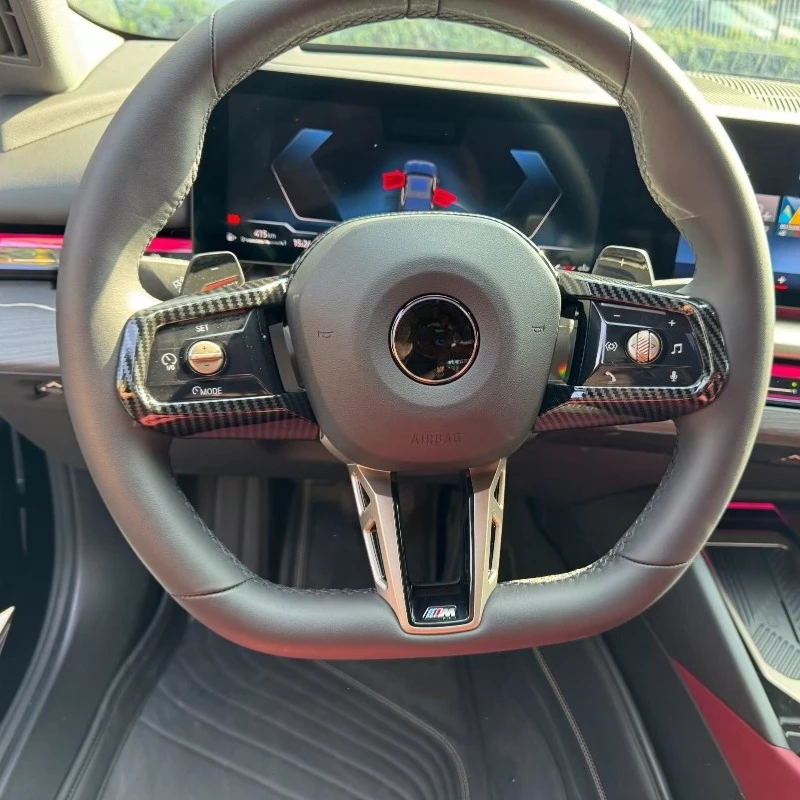

Hard Dry Carbon Fiber For 2025 2026 BMW X3 G45 X1 U11 5 7 Series G60 G70 Car Steering Wheel Cover Trim Interior Accessories