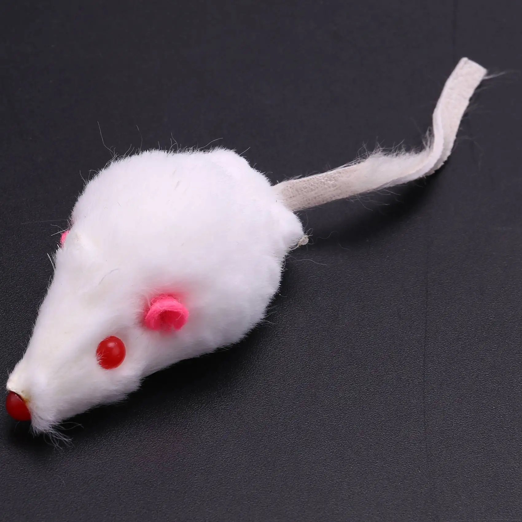 Real Rabbit Fur Mice Cat Toys Pet Toy Children\'S Toys 12-Pack