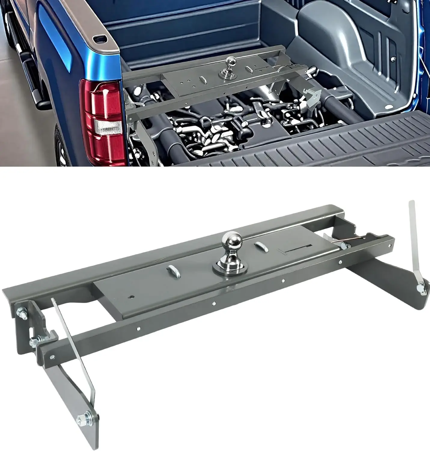 Attelage à col de cygne robuste pour Chevy/GMC 2011 – 2015 2500/3500, 30 k lbs GTW, remorques/Livestock/bateaux/charge, boule cachée