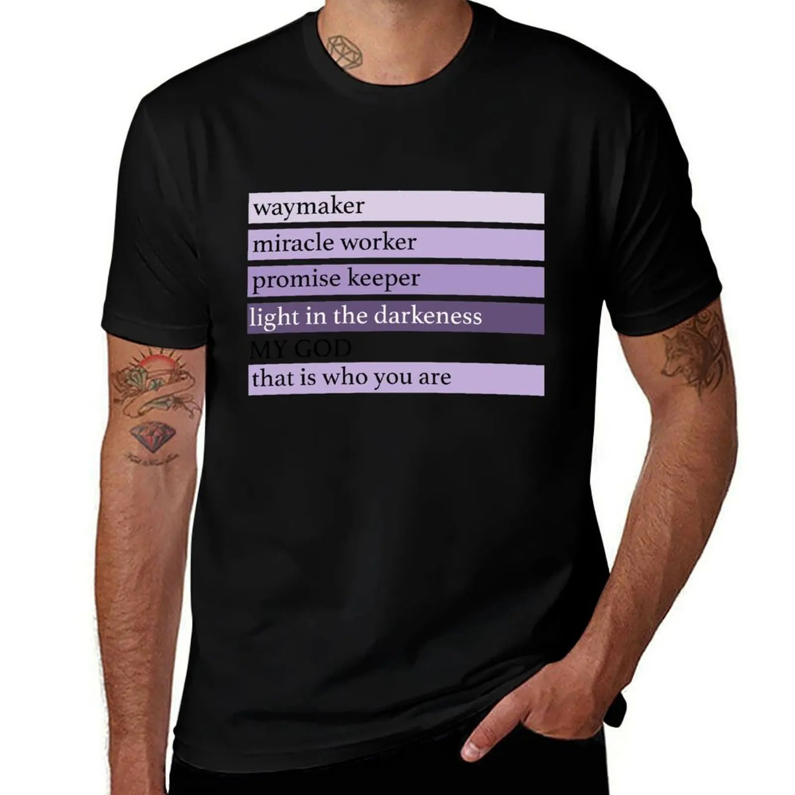Waymaker, Miracle Worker, Promise Keeper T-Shirt Plus Size Gym Sports T-Shirt