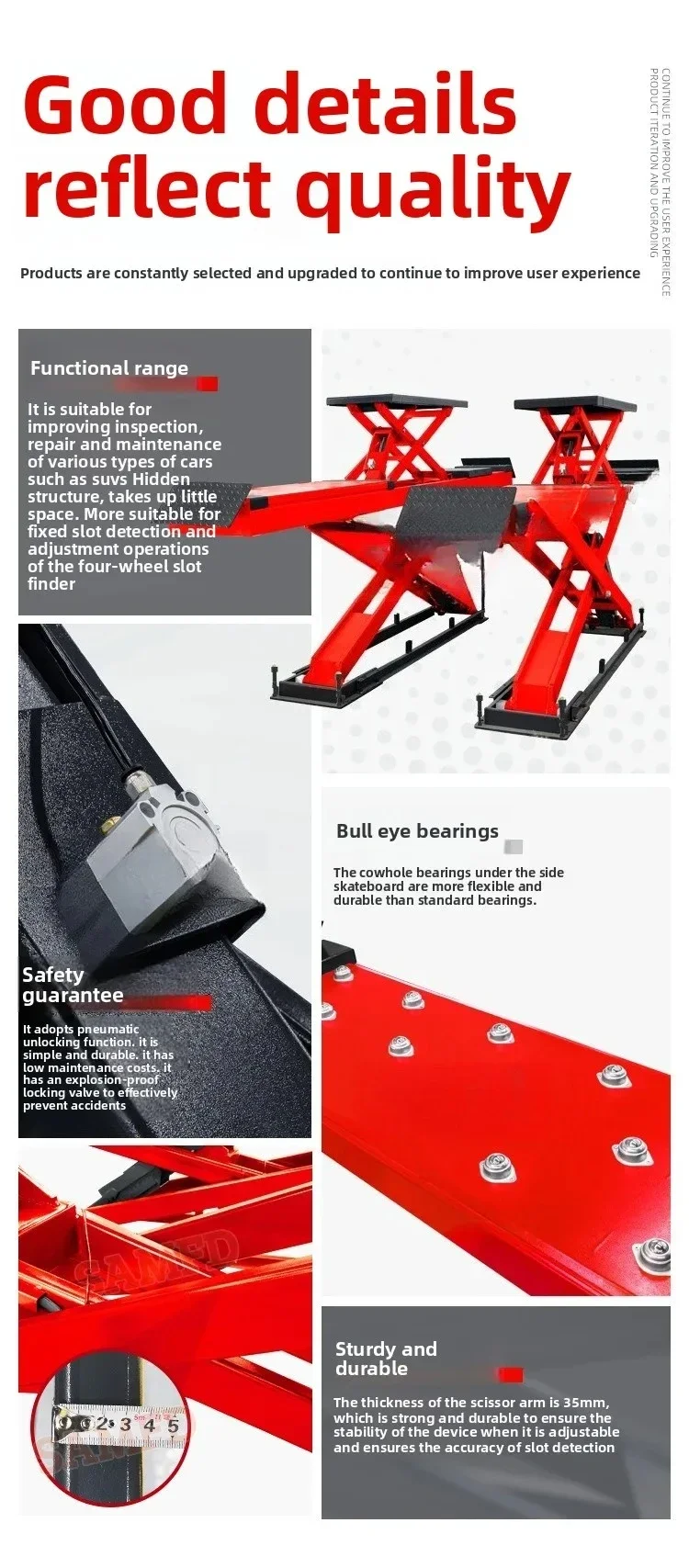 Mother And Child Large Scissor Lift Lift Repair Shop Double-layer Scissor Type Can Be Positioned