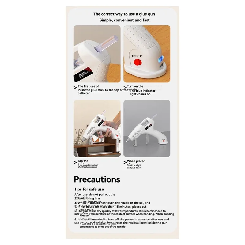 ماكينة سيليكون ساخنة قابلة لإعادة الشحن A02F-Mini، 7 مم لاسلكية محمولة 3.7 فولت، استخدام 60 دقيقة، شحن من النوع C، أدوات DIY للأطفال